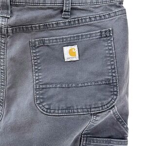 CARHARTT Slim Fit Essential Ashland Canvas‎ Pants Work Pants • 12 Tall • gray